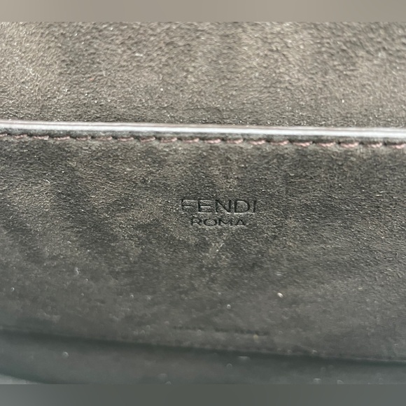 $3K BRAND NEW FENDI C'MON MEDIUM FF BROWN JACQUARD LEATHER BAG - Picture 15 of 16